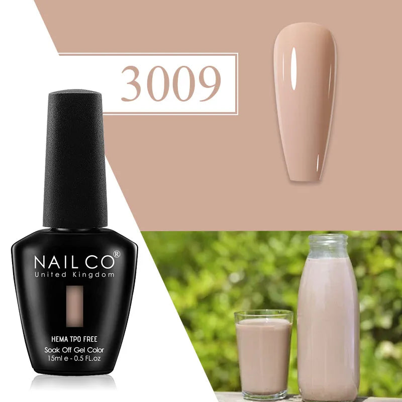 NAILCO Plum Gel Nail Polish Matte Coat Autumn Winter Semi Permanent