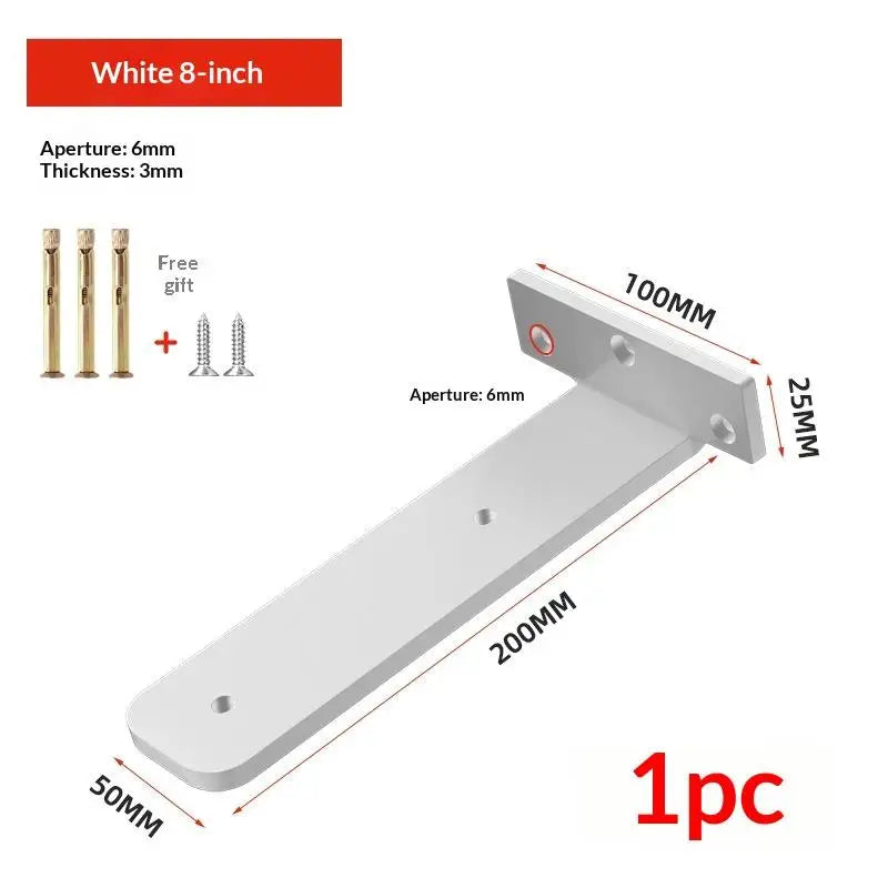 Metal Wall Shelf Support 3mm Thick Black Cast Iron Brackets Heavy Duty Floating Shelf Hanger for Kitchen Bookshelf Storage Qme A7 1