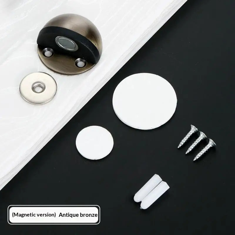 Silicone Magnetic Door Holder No-Punch Adhesive Door Stopper Anti-Collision Buffer for Floor Wall Protection Home Hardware Qme A9