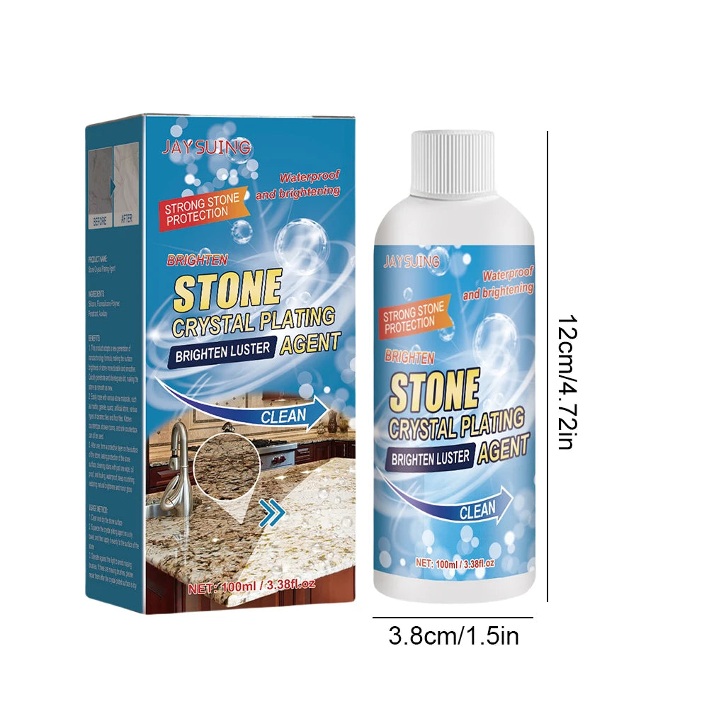 Stone Crystal Plating Brighten Luster Agent with Sponge and Towel Marble Crystal Plating Agent Nano Stone Crystal Plating Liquid Qme