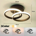 LED Modern Style Ceiling Lamp Household Chandelier Three Colors Lamp Bedroom Light Surface Installation Dining Room Lamp Qme WHITE