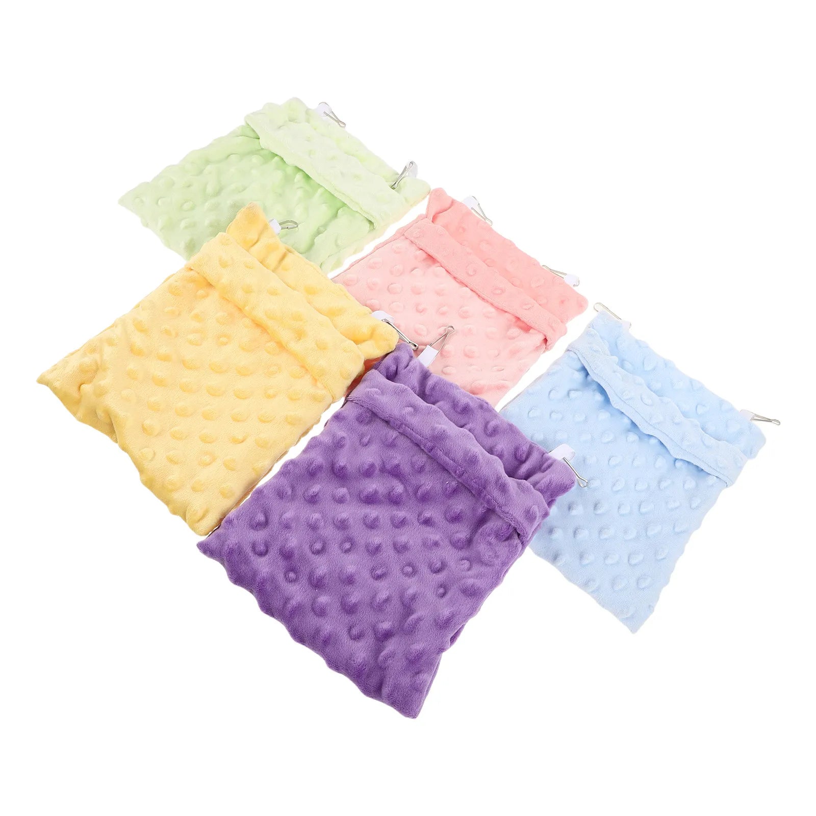 5Pcs Sugar Glider Sleeping Bag Soft Warm Nest Hanging Hammock Cage Bed Small Animal Hideout Hamster Squirrel Hanging Hamster Bed Qme