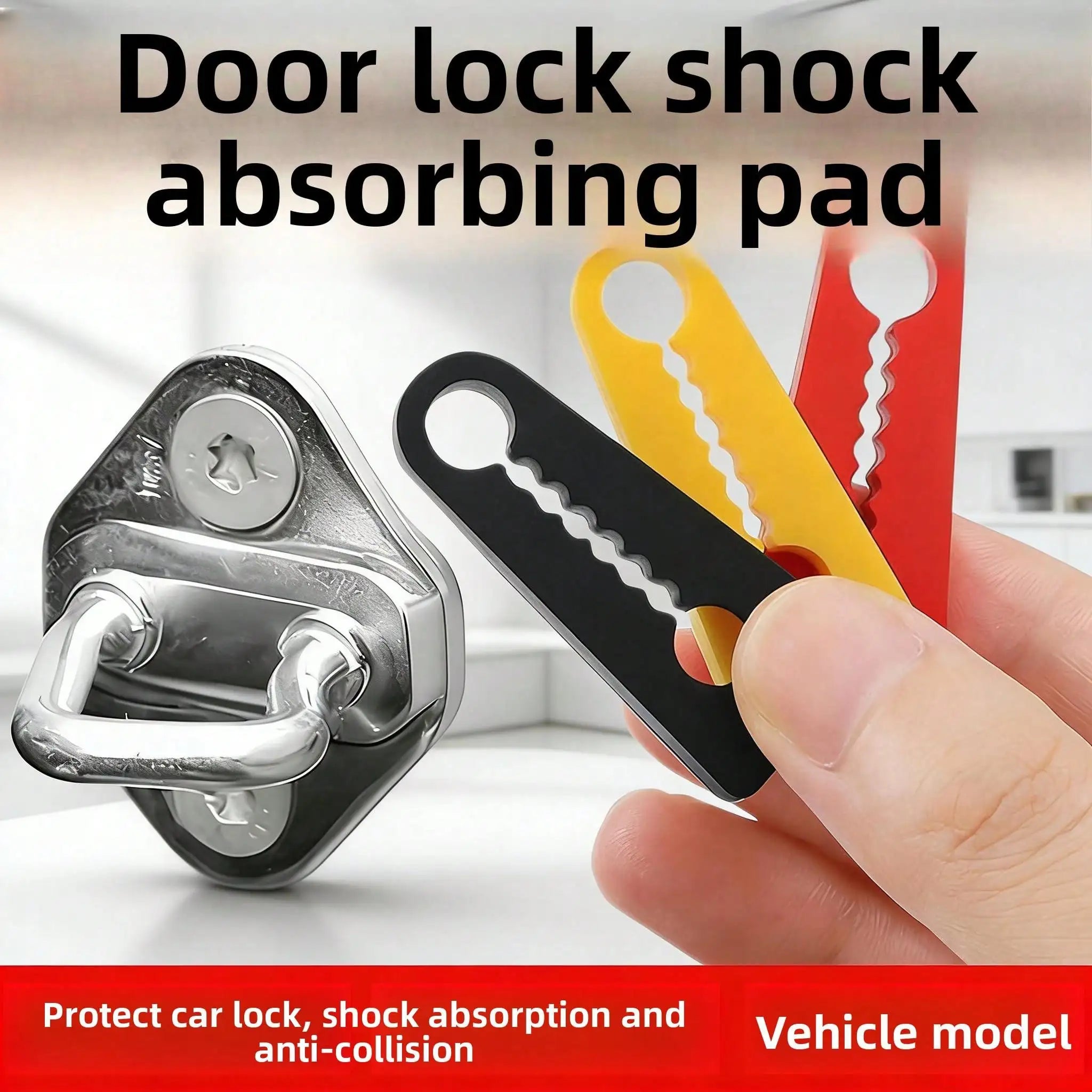 Car Door Shock Absorber Universal Buckle Soundproof Deadener Damper Qme
