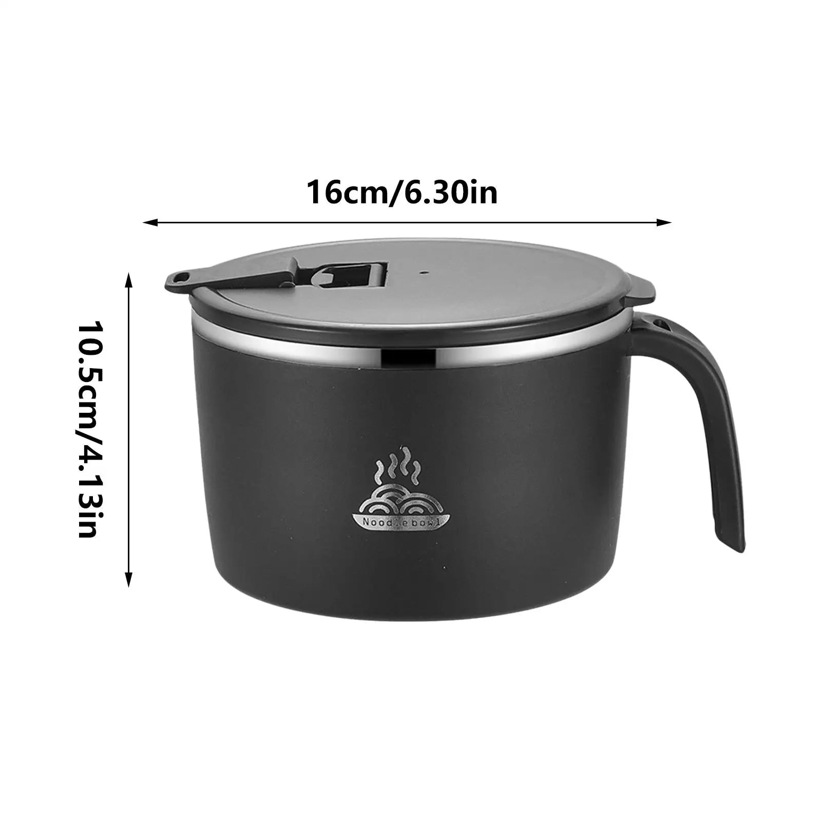 Soup Bowls Handles Large Stainless Steel Containers Noodle Bowl Qme