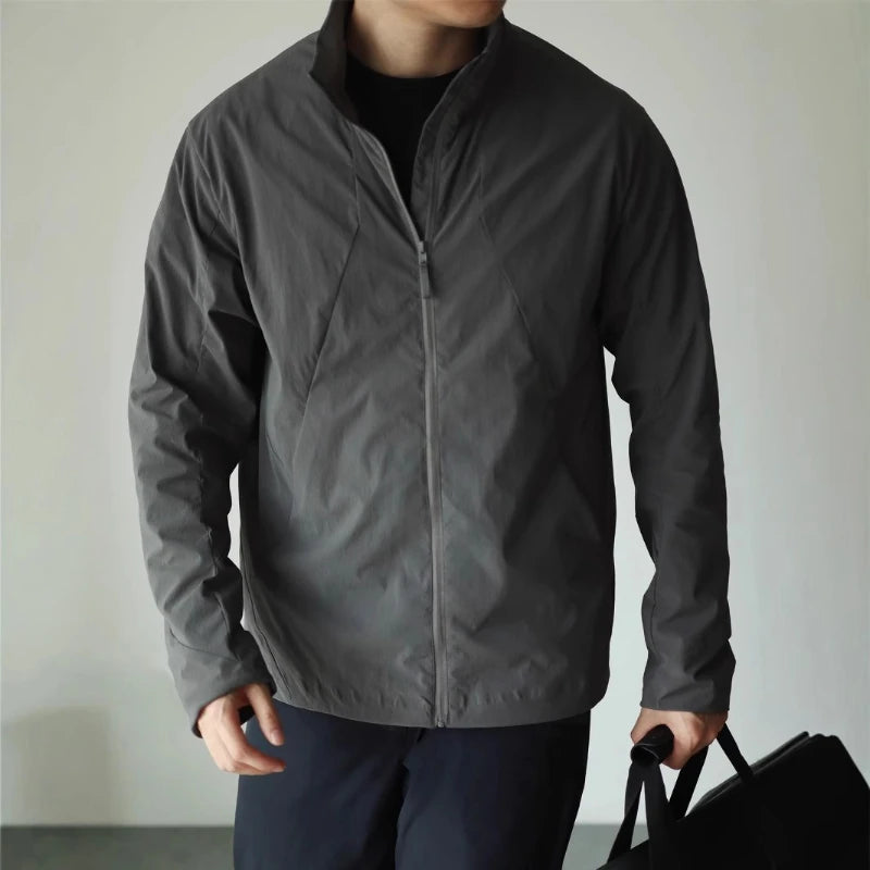 Men's Premium Lightweight Stand-up Collar Business Jacket Qme