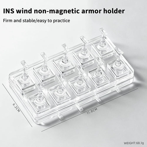 1 5 10 Grid Non-magnetic Nail Stand Sample Nails Display Polish Qme