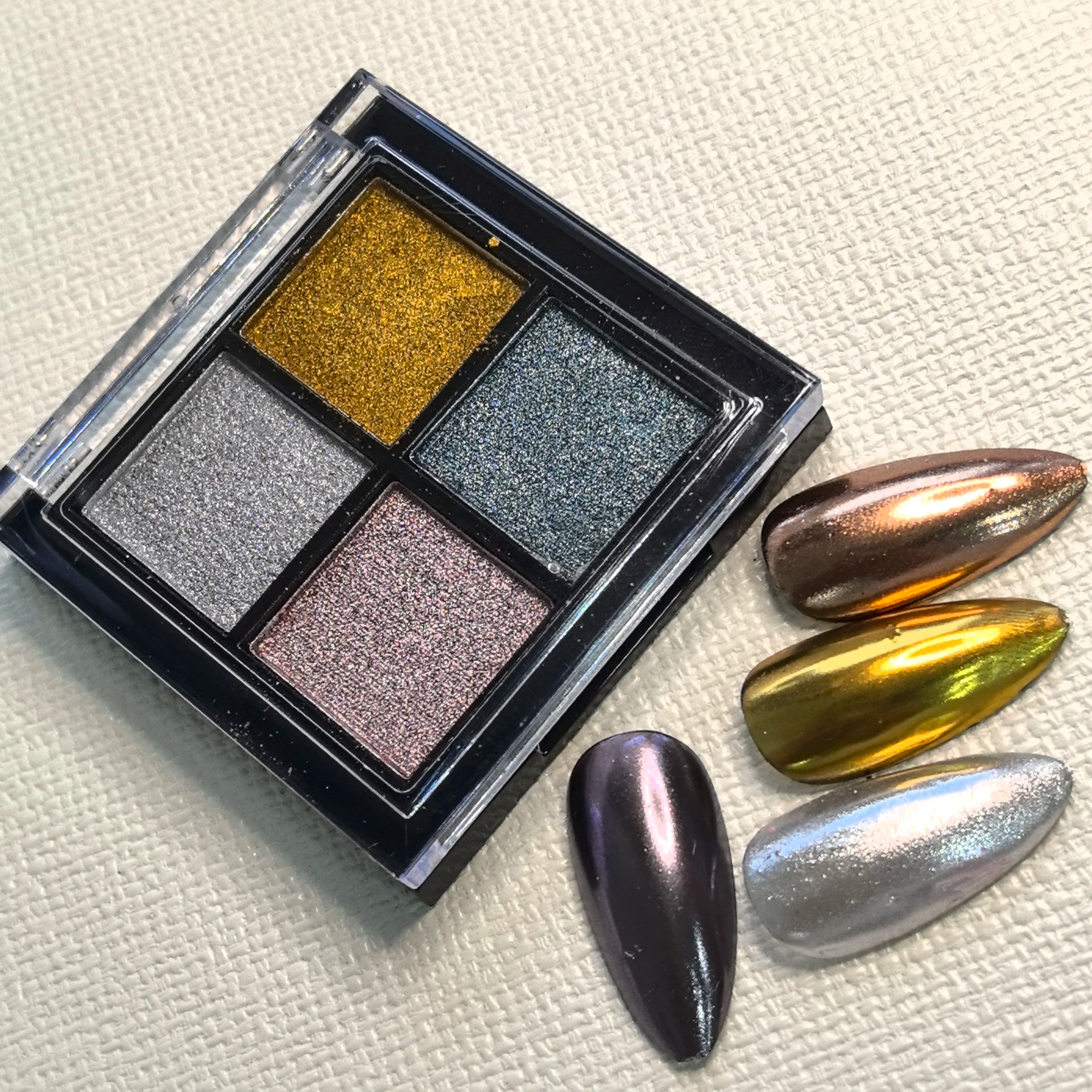 4 Colors Solid Chrome Nail Powder Autumn Winter Brown Luxury Glitter Qme 02