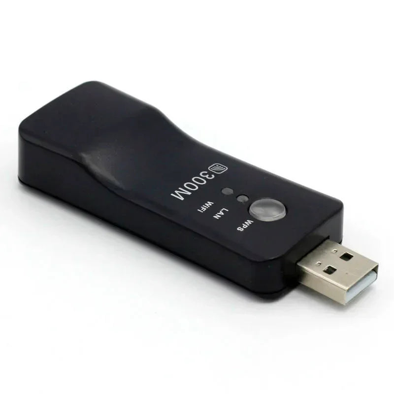 WiFi Dongle USB Wireless Lan Adapter for Smart TV, Blu-ray Player WiFi Range Extender M300 Qme
