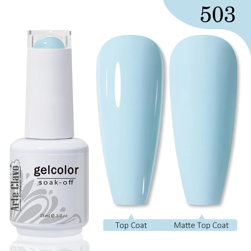 Arte Clavo Gel Nail Polishes Pink Nude Hybrid Lak Manicure