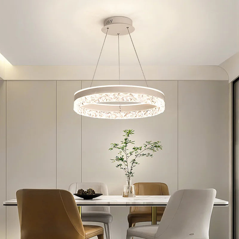 Simple Modern Ceiling Chandelier Adjustable Indoor Lighting High LED 3 Color for Living Room Dining Room Bedroom Decor Ornament Qme