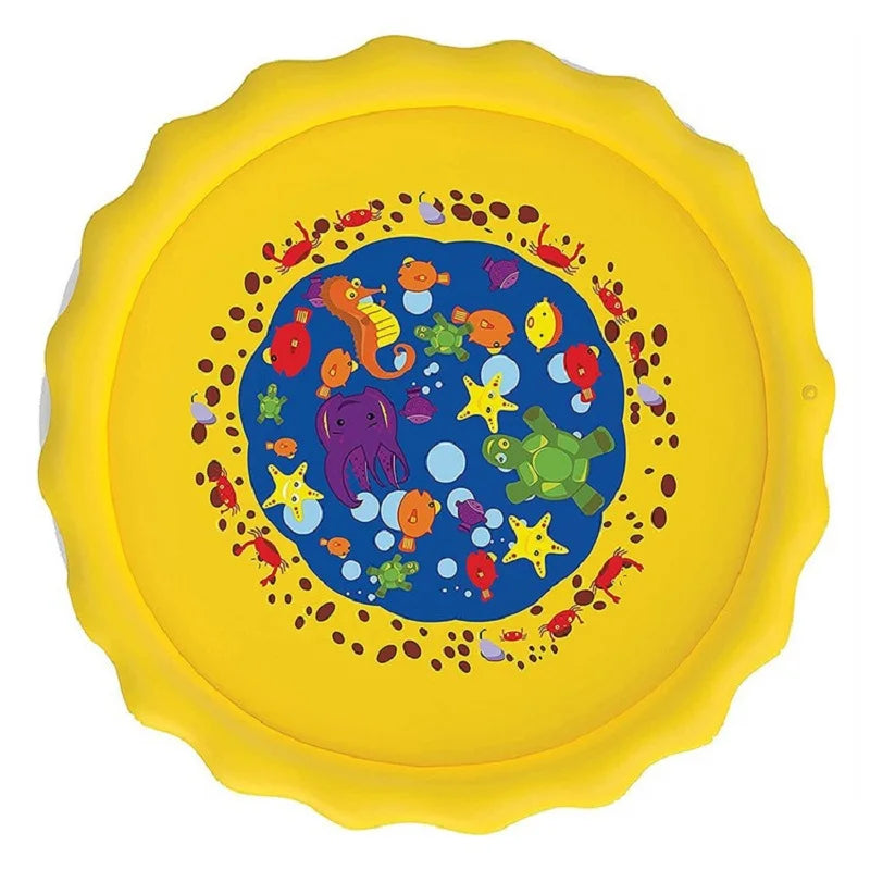 PVC spray mat multiple patterns multiple styles of sprinkler mat summer outdoor children's pet game interactive bath sprinkler t Qme 170CMocean