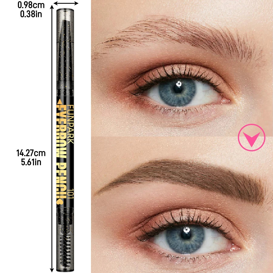 Double-head Eyebrow Pencil Pigment Non-fading Waterproof Durable 5 Qme