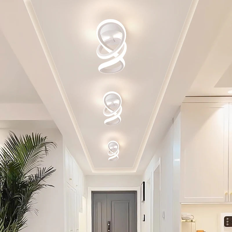 LED Aisle Ceiling Lights Modern Chandelier Three Colors Lamp Minimalist Lamps For Bedroom Light Surface Installation Dining Room Qme