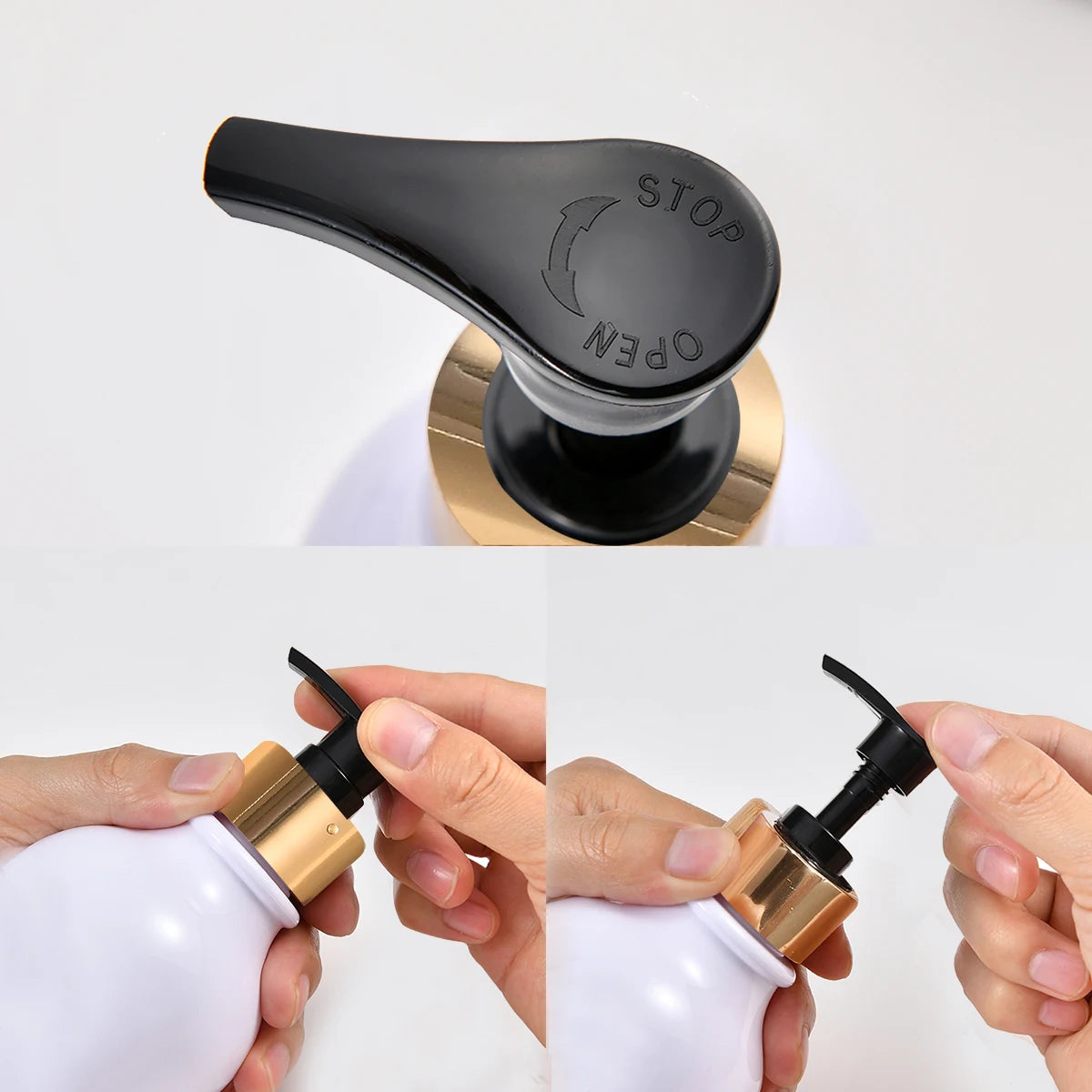 Soap Dispenser with Pump and Labels Dish Soap Dispenser for Kitchen Sink Countertop Decoration Refill Hand Wash Bottle Qme