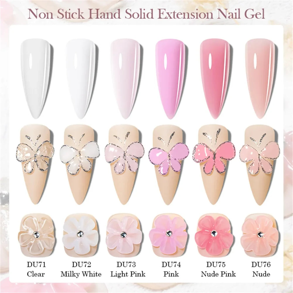 Non Stick Hand Solid Extension Nail Gel 3D Sculpting Soak Off UV LED Qme
