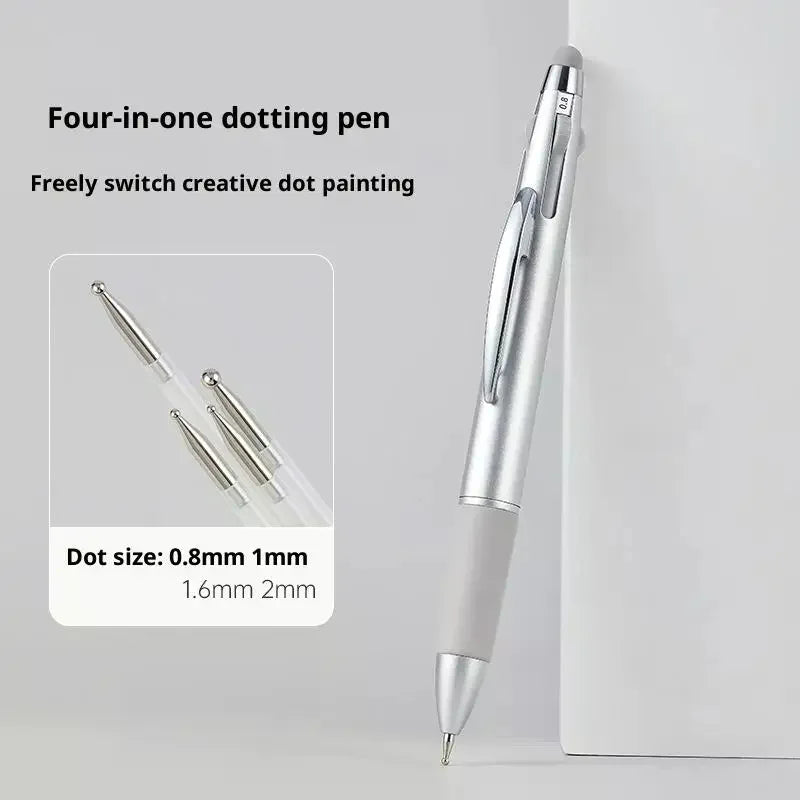 4in1 Nail Dotting Pen Art Tools Ballpoint Design Tip Dot Paint Qme
