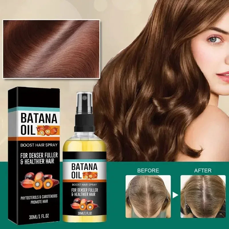 Batana Oil Spray Repairs Baldness Strengthens Hair Natural Nourishment Hereditary Loss Treatment,Moisturizes Scalp All Genders Qme