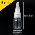 3 Transparent Refillable Dropper Bottles Plastic Squeeze Containers Qme 5ml