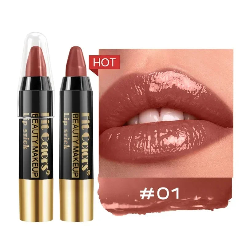 Tint Crayon Lipstick Moisturizing Bright Surface Lipsticks Velvet Non Stick Cup Waterproof Lip Stick Hydrating Gloss Lips Makeup Qme 01