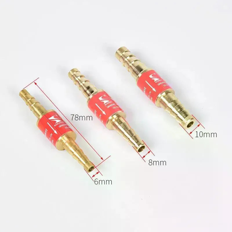 6mm/8mm/10mm Pipe Flashback Arrestors Acetylene Oxygen Propane Fuel Check Safety Valve Tube Flashback Arrester With Pipe Clamps Qme