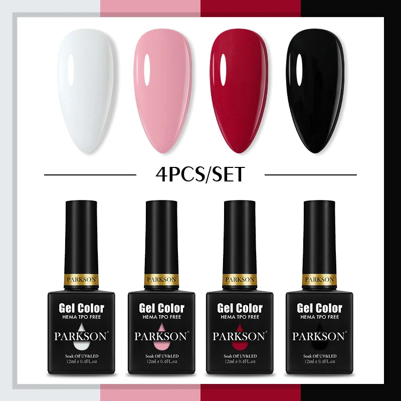 PARKSON Macaroon Series Gel Nail Polish LED UV Summer Solid Semi Qme ZH10