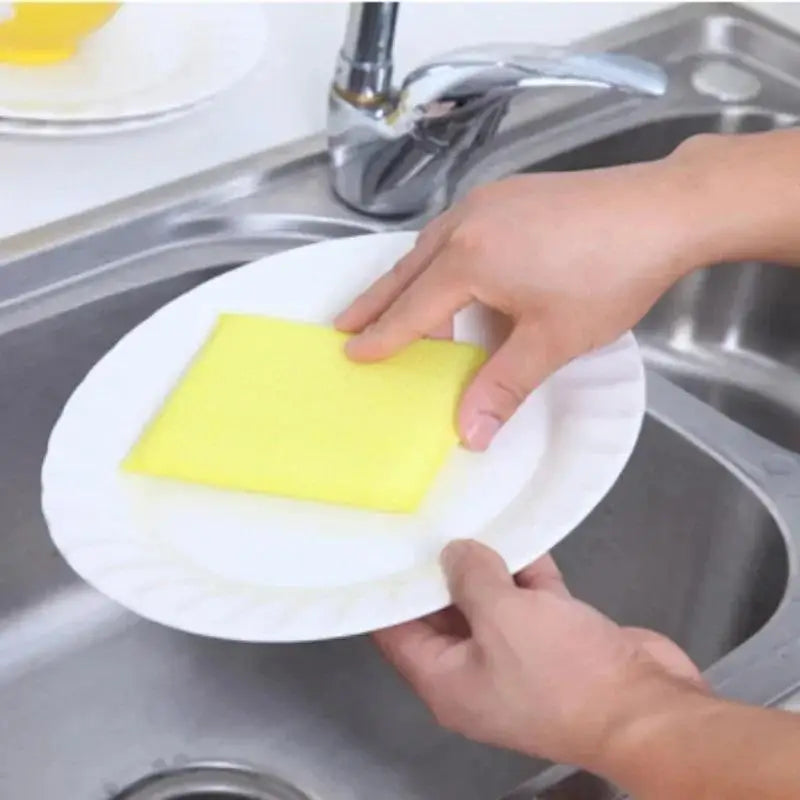 4Pcs Dishwashing Sponges Thick Durable Sponge Cleaning Wipes Kitchen Cleaning Scouring Pads Kitchenware Cleaning Sponge Blocks Qme