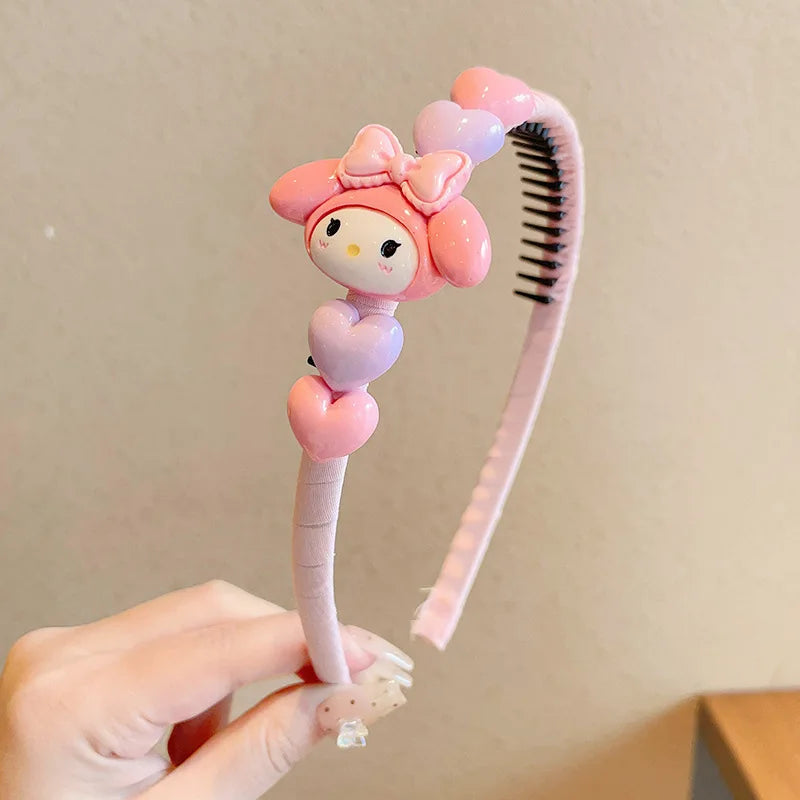 Hello Kitty Kuromi Cartoon Hair Accessories Student Headbands Qme 4