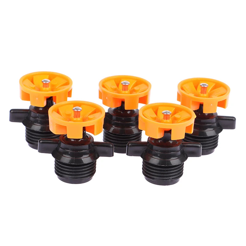 1/5Pcs 1/2" Male Thread Automatic Rotation 360 Degree Watering Nozzle Sprinkler Garden Park Lawn Flower Vegetable Irrigation. Qme 5Pcs