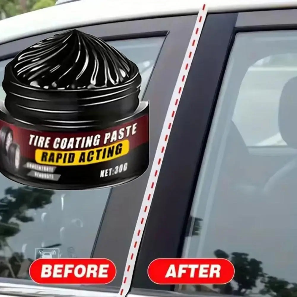 Car Tire Coating Paste Deep Black Shine Restorer Long-lasting Qme