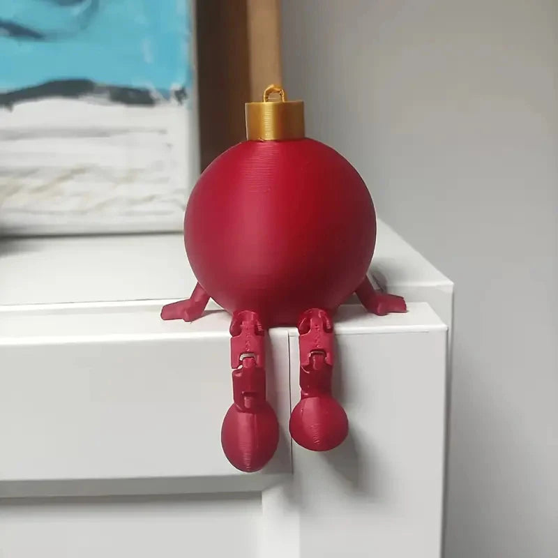 3D Printed Christmas Ball Tree Ornament Movable Joint Decorations Qme