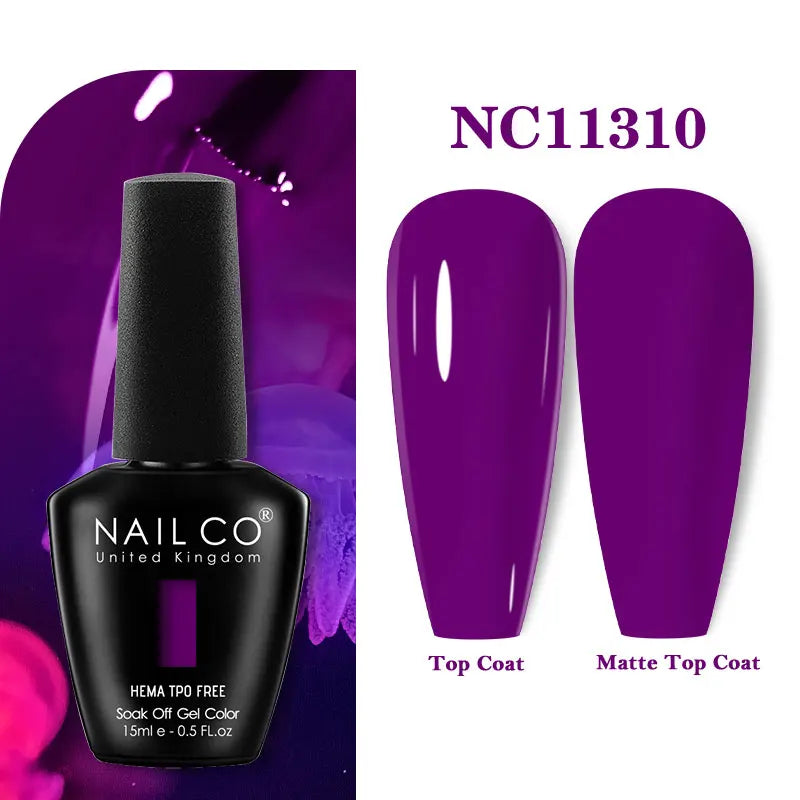NAILCO Green Series Dark Gel Nail Polish Lasting Hybrid Base Matte