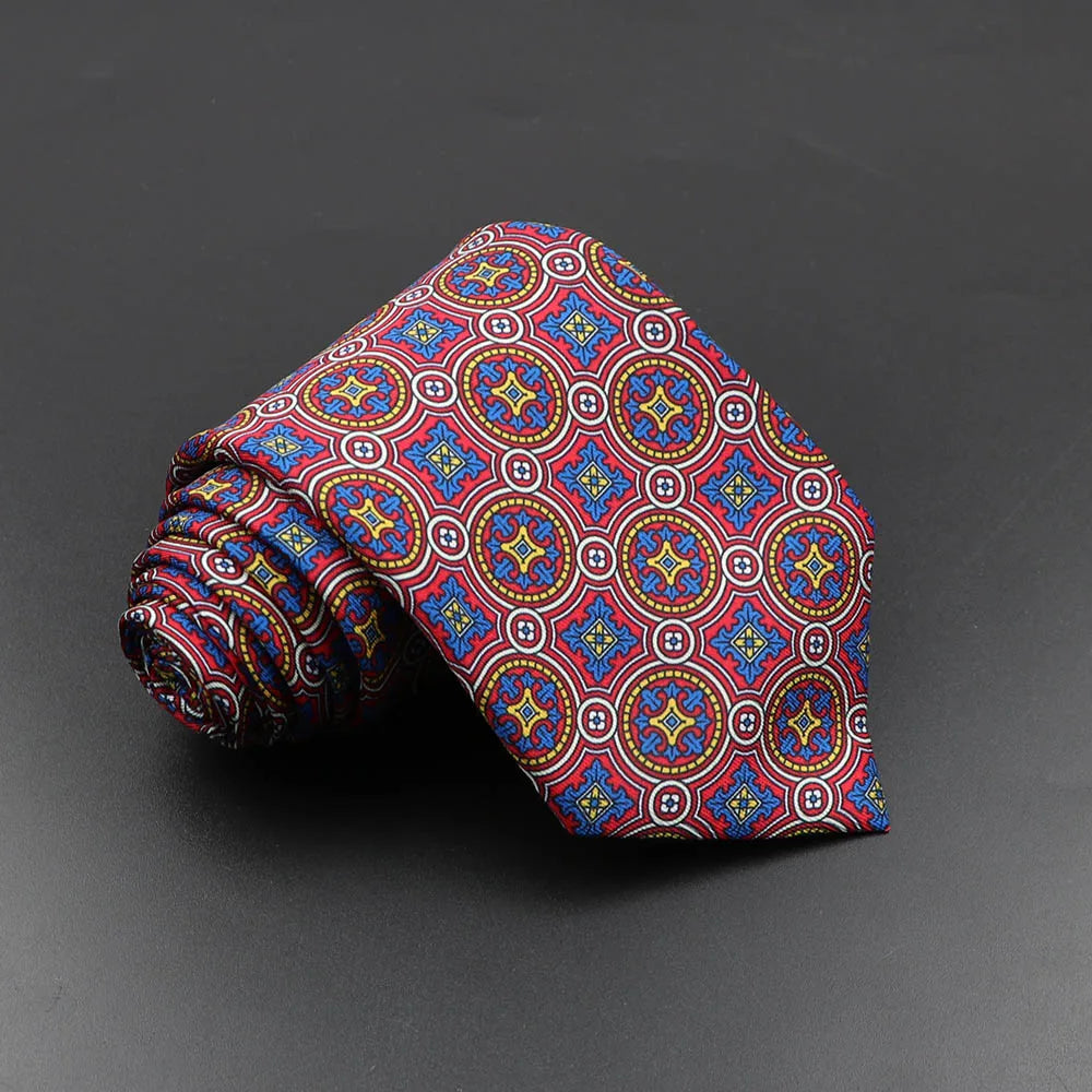 Men's Fashion Silk Tie Soft Novelty Necktie Blue Green Orange Ties Qme 26