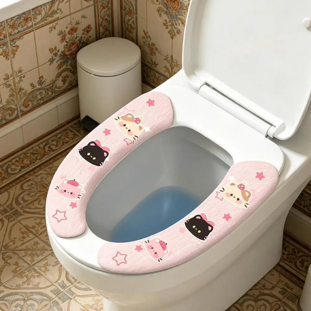Portable Toilet Seat Cushions Sticky Lid Cover Pads Washable Tank Qme