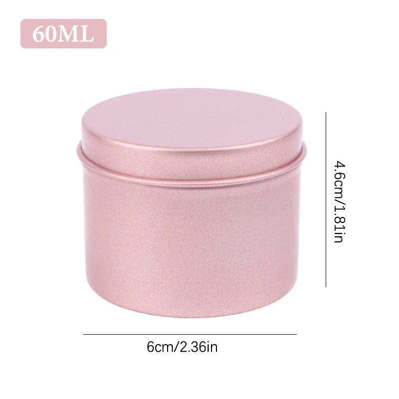5 Refillable Cream Jars Tin Containers Screw-top Lids Lip Balm Nail Qme 60ml 60