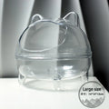 Hamster Transparent Bathroom Small Pet Sand Bath Cage Large Capacity Prevent Splash Bathing Transparent Shower Room Accessories Qme A3