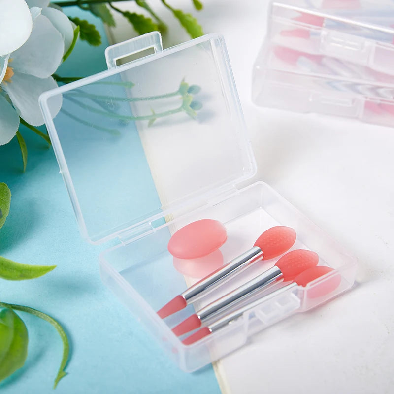 Silicone Lip Balms Brush Sucker Dust Cover Anti-lost Mask Makeup Qme
