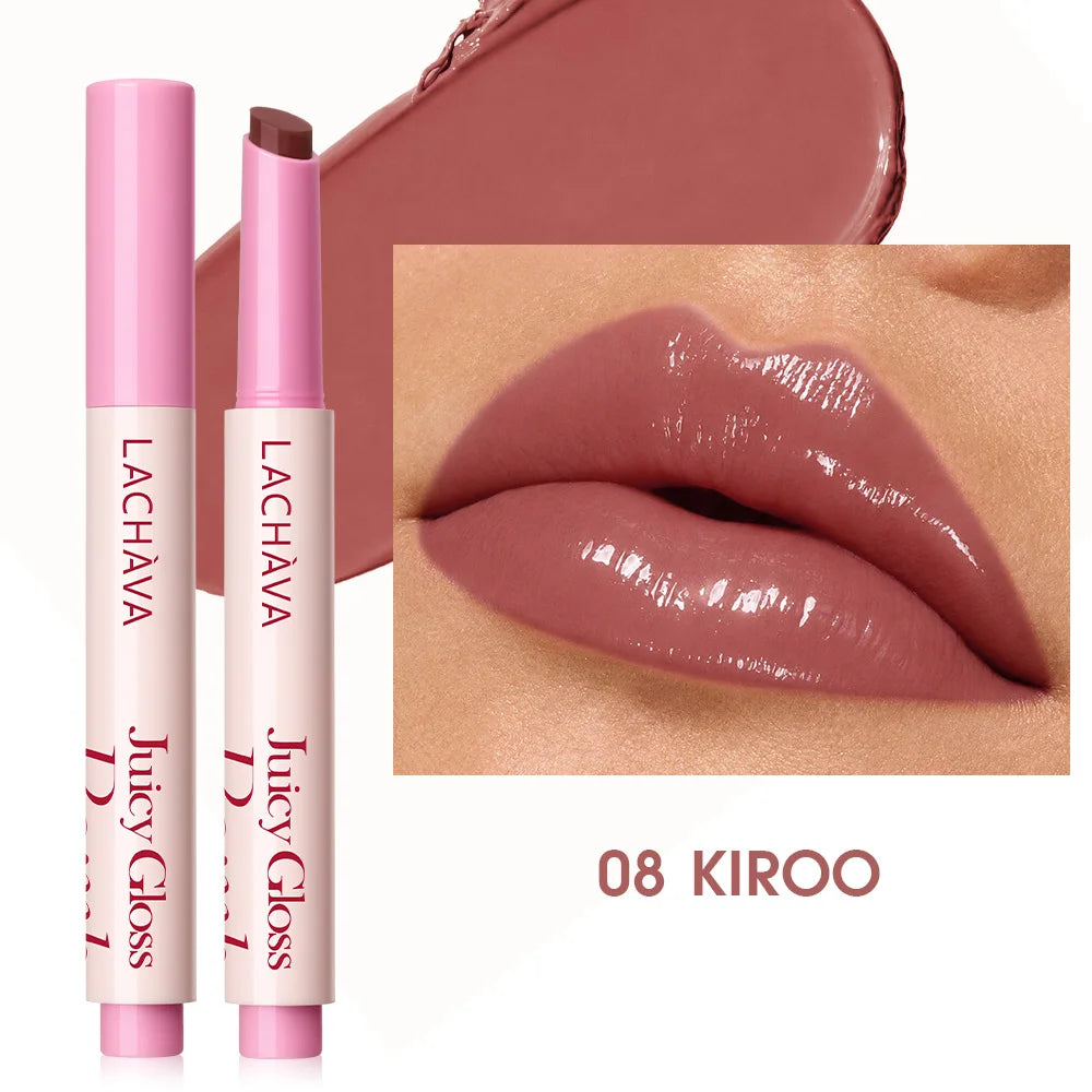 Highly Pigmented Moisturizing Dewy Mirror Finish Lip Gloss Effortless Qme 08
