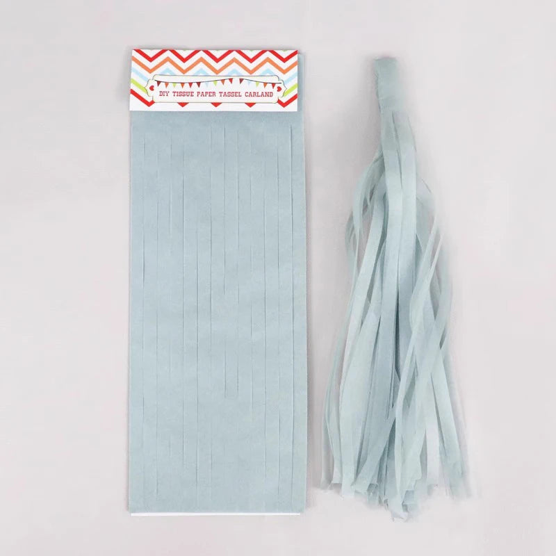 Valentine's Day Gradient 2-Meter Color Tassel Party Decoration Qme Grey