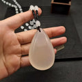 Sunlight UV Color Change Necklace Water Drop Pendent Necklace For Women Unisex Lucky Long Pendant Sweater Chain Ornaments Qme A1
