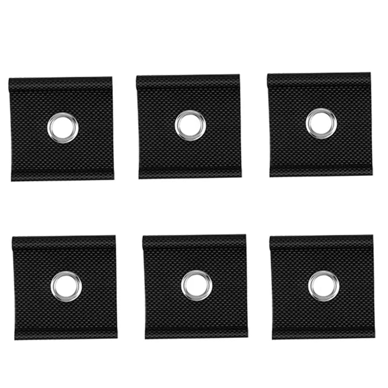 6-12PCS RV Camping Awning Hooks Clips Stainless Steel Sunshade Rail Hook RV Tent Hangers Sunshade Hook Clips Camper accessories Qme Black 6pcs