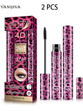 4D Waterproof Mascara & Liquid Eyeliner Set Thick Curling Eye Makeup Cosmetic Kit For Beginners Qme 8836