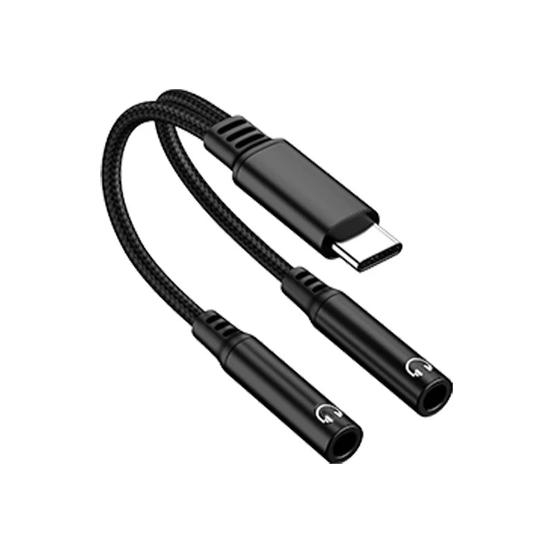 Phone15 16 USB C Converter 2in1 Dual Audio Adapter DAC Voice Qme A3