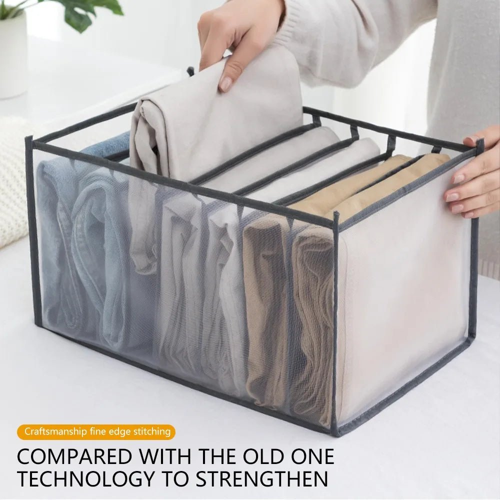 Clothing Storage Organizer Box Cabinets Drawer Jeans Organizer Underwear Pants T-Shirt Socks Storage Box Save Wardrobe Space Qme
