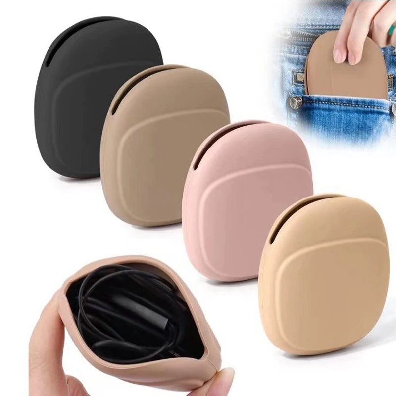 Data Cable Organizing Bag Silicone Storage Box Cute Coin Purse Qme