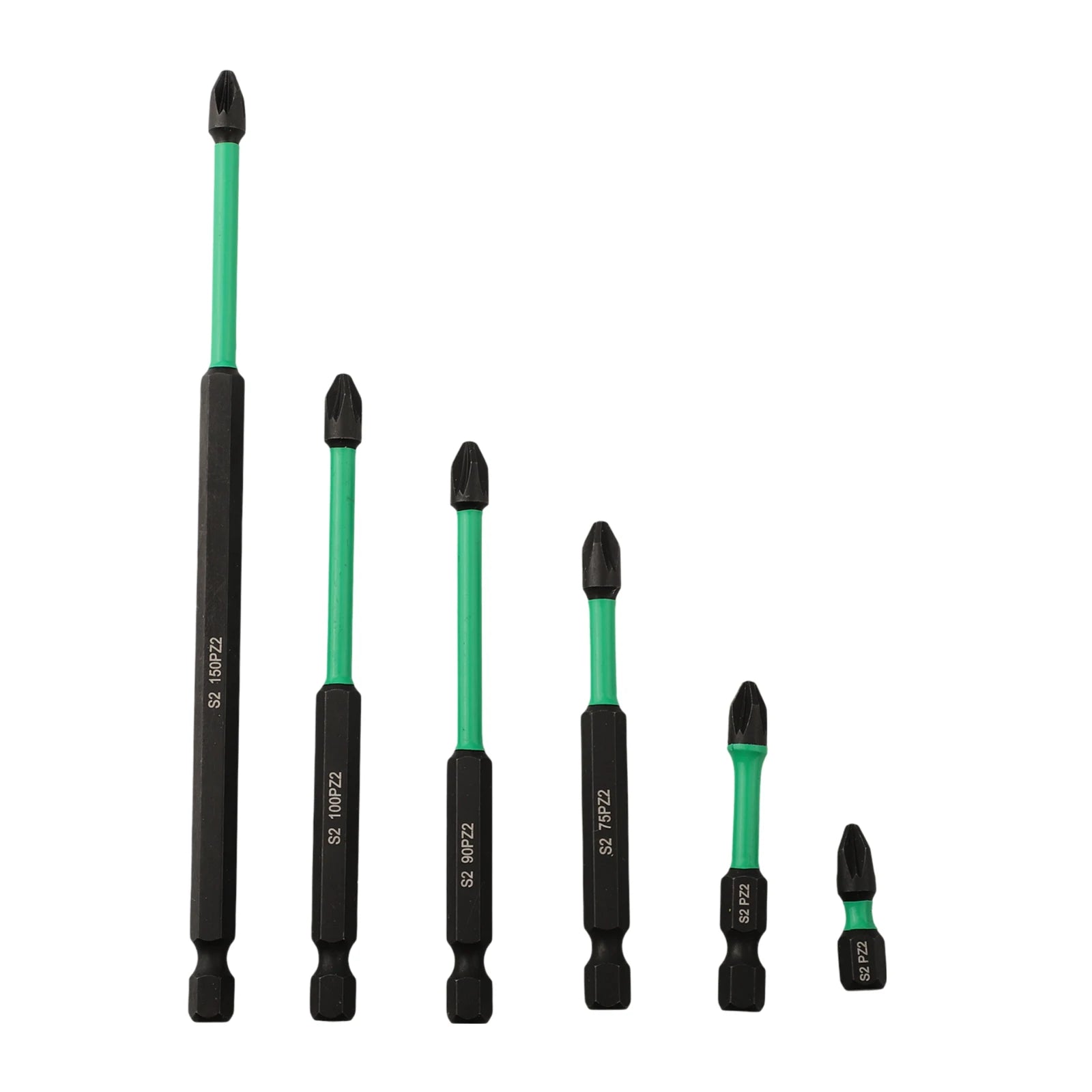 25-150mm For PZ2 Driver Bits Heavy Duty Long For Pozidriv Hex Screwdriver Bit Qme 6pcs