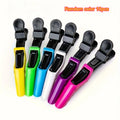 Professional Alligator Hair Clips Salon Hair Sectioning Clamps Non-slip Teeth Design Plastic Barber Hairdressing Styling Clips Qme Random color 10pcs