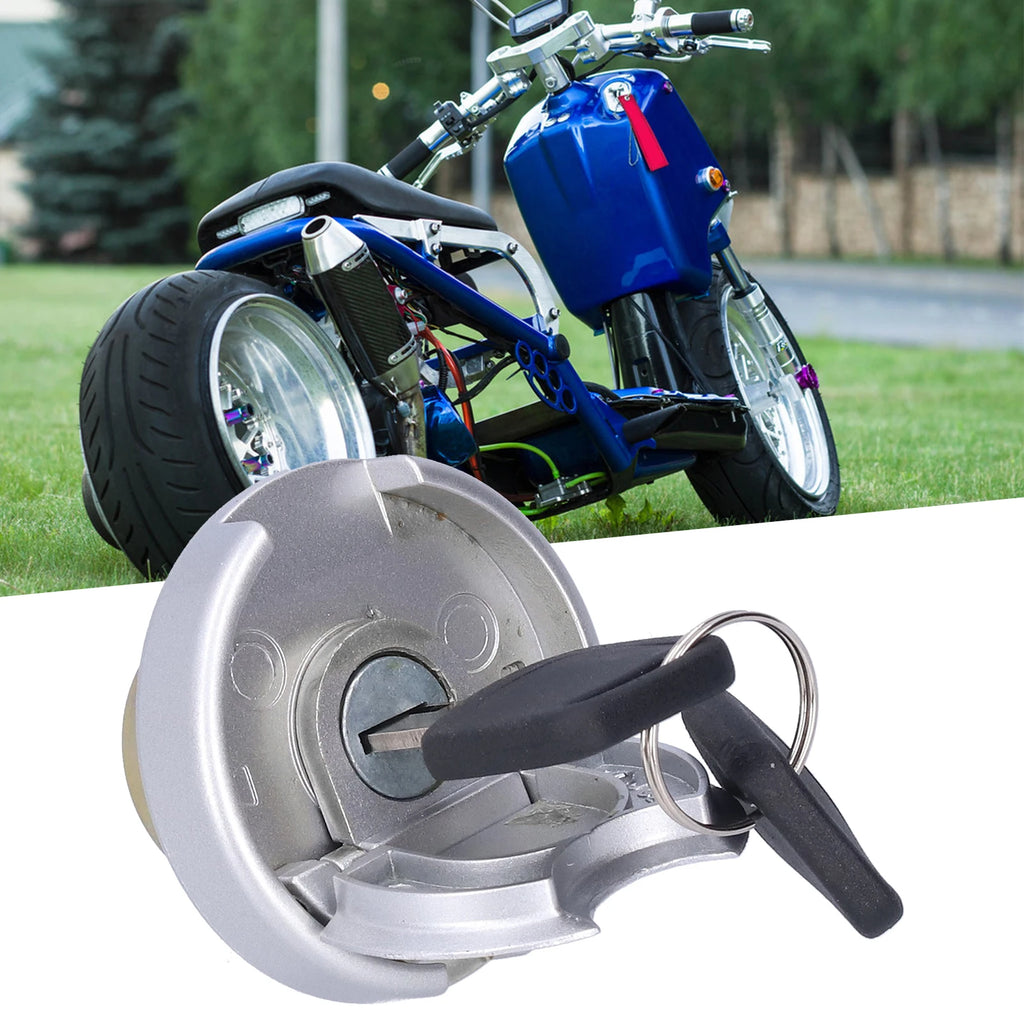 Fuel Cover Gas Gas Lid Gas Lock with Keys Stainless Steel Parts for GY6 Scooter Motorcycle Qme