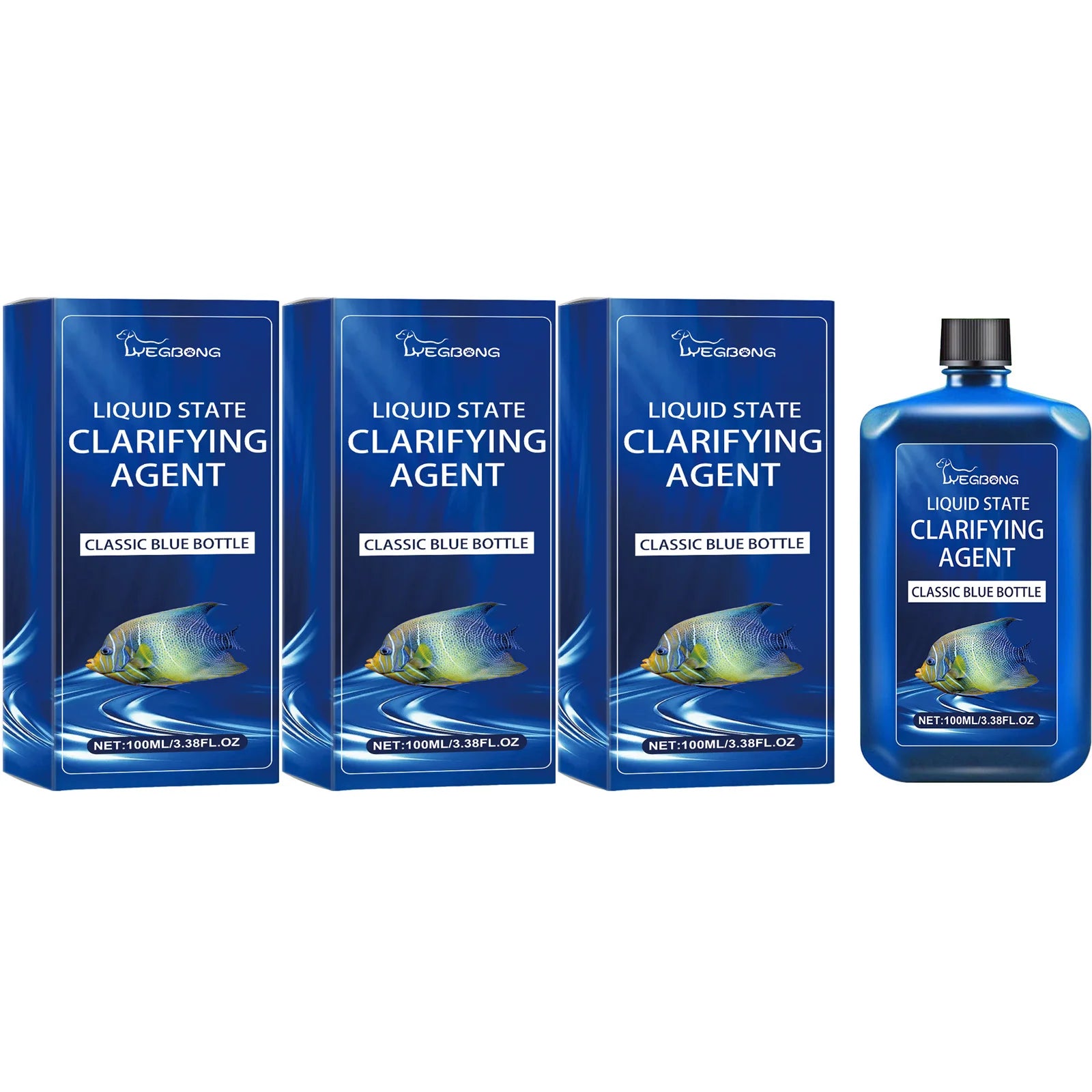 Liquid State Clarifying Agent Remove Various Algae Improve Water Quality Reduce Odors Long-Term Protection Water Purifying Agent Qme 3 x 100ML Boxed