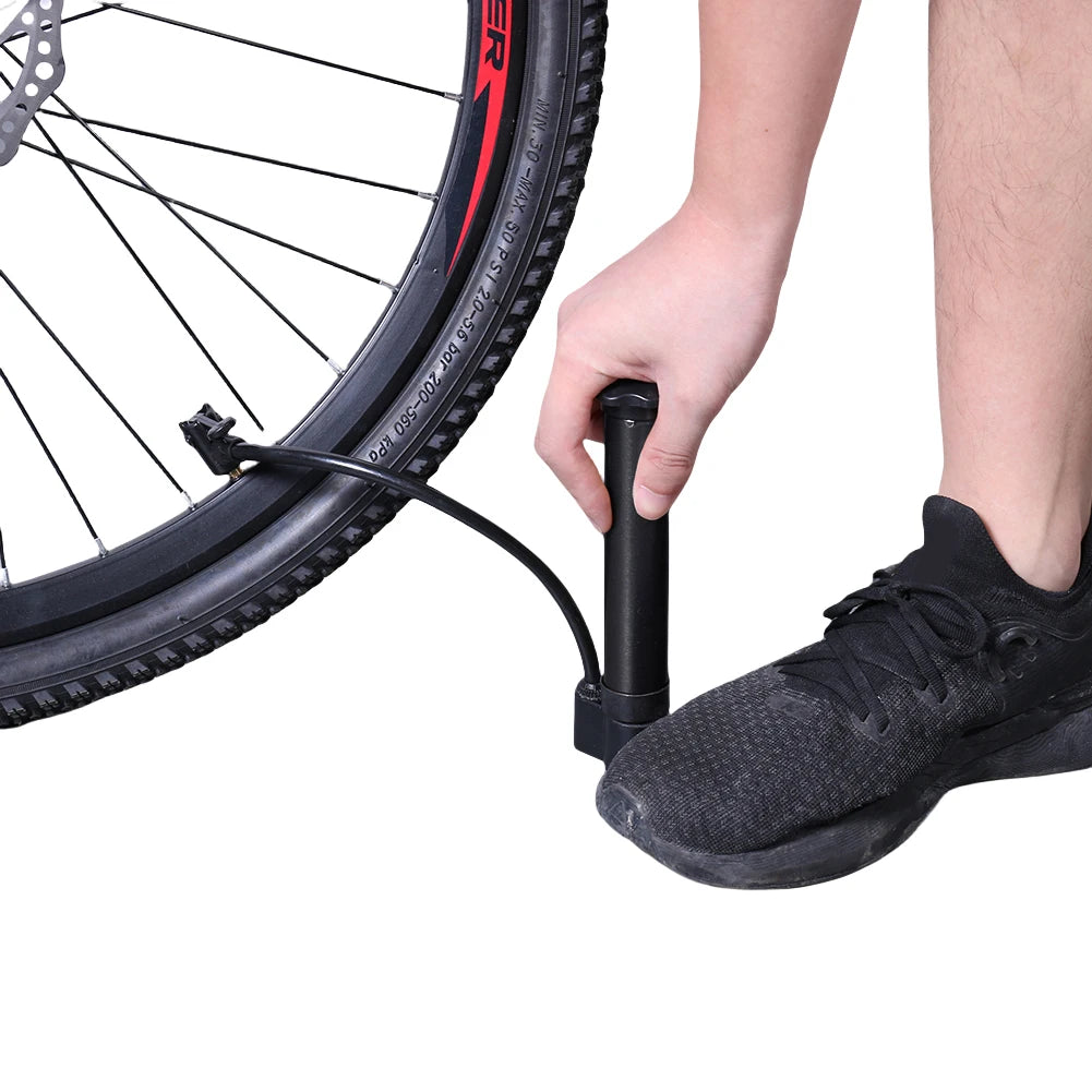 80PSI MTB Bicycle Pump Schrader Valve Bike Manual Air Pump Lightweight Bicycle Floor Pump for MTB Tires Balls Balloons Qme