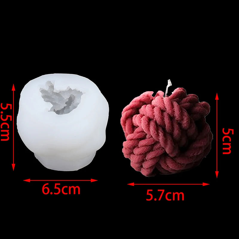 Wool Ball Candle Silicone Mold Woolen Design Diy Handmade Maker Qme